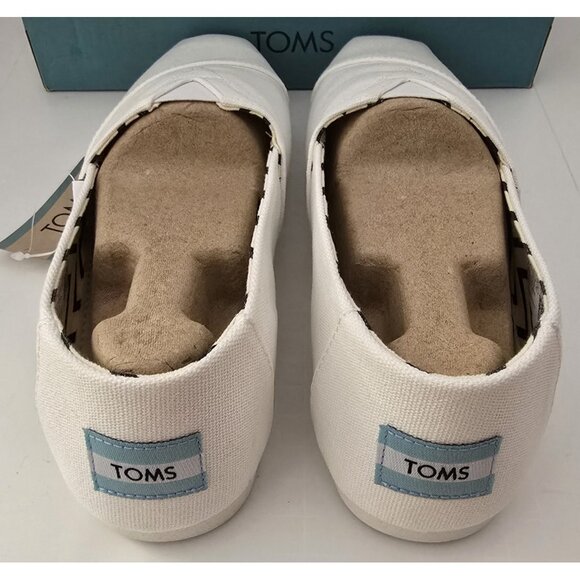 Toms Alpargata Recycled Cotton Espadrille Shoes White Mens Size 8 US NEW in Box - Picture 7 of 12